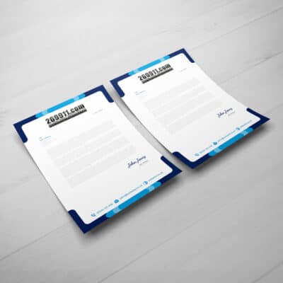 single and doublesided letterheads